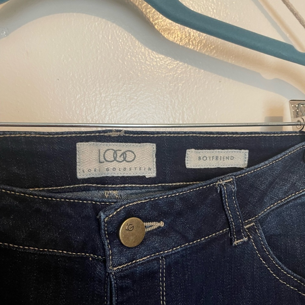 Logo Lori Goldstein Pants jean Jogger Womens 6 Medium Wash Blue Stretch - Picture 3 of 6